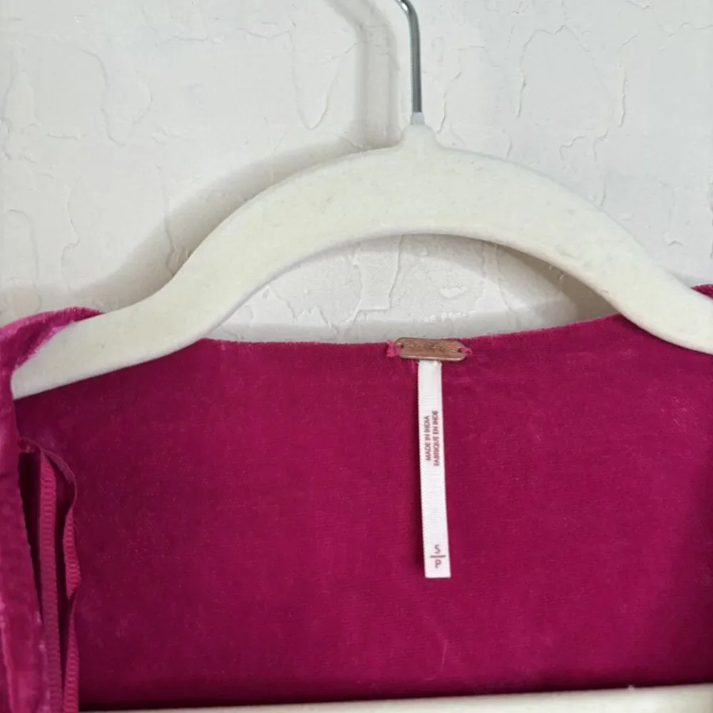 Free People Brunch Babe Velvet Blouse